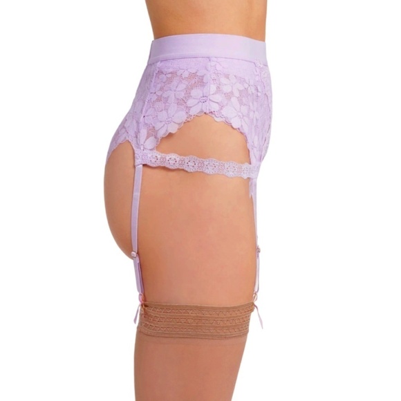 KIB KILO BRAVA Sexy Garter Belt 'Sweet Hitchhiker' Floral Lace Strappy Stretch - Picture 9 of 12